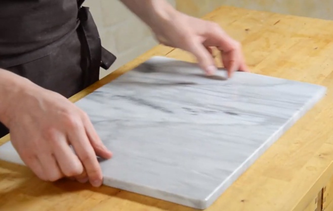 Quttin plaque à pâtisserie pour 6 portions de gris aspect marbre